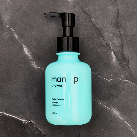 Man Up Shower - Facial Cleanser + Toner + Exfoliant